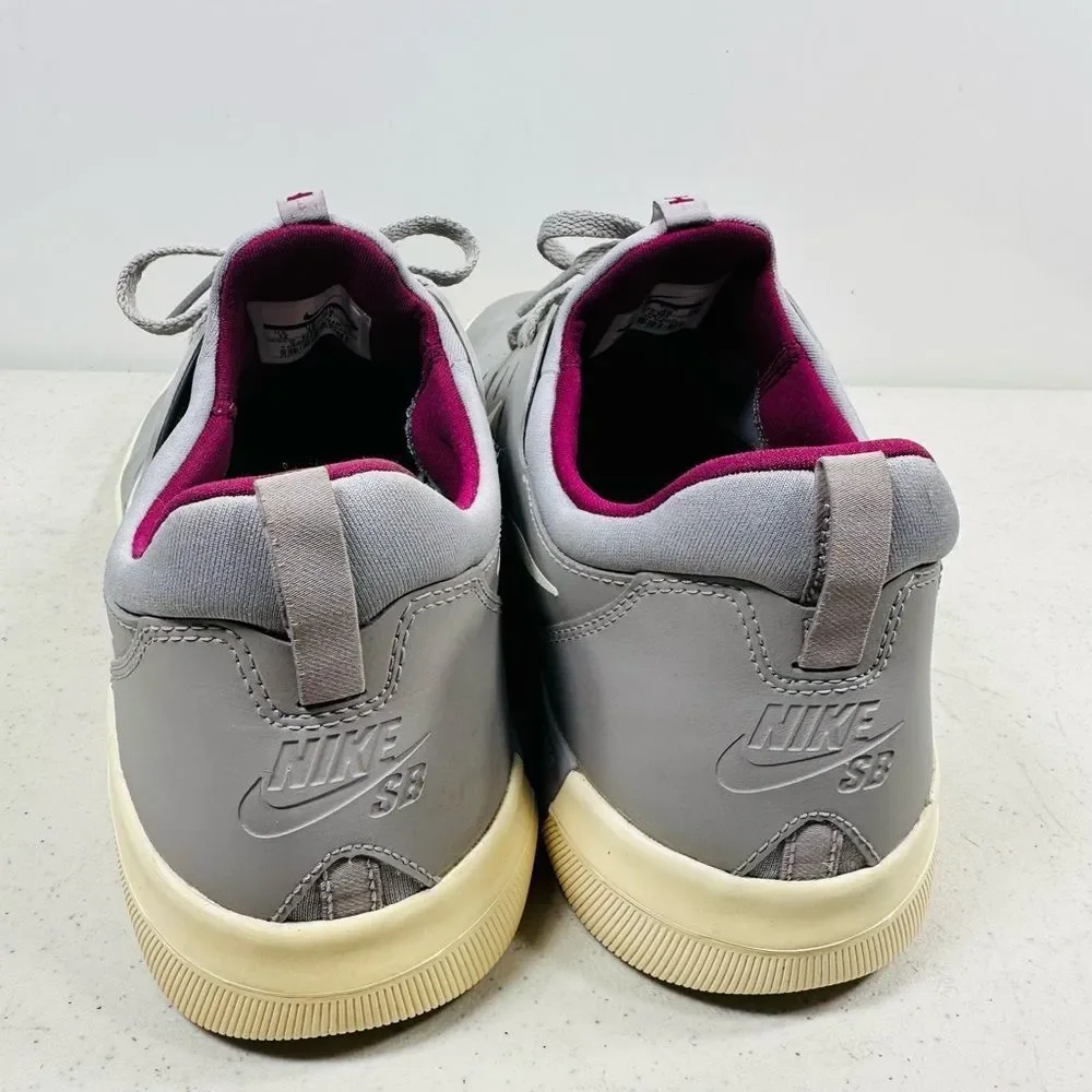 Nike AA4272-004 SB Nyjah Atmosphere Grey True Berry Skate Shoes Men's US 12